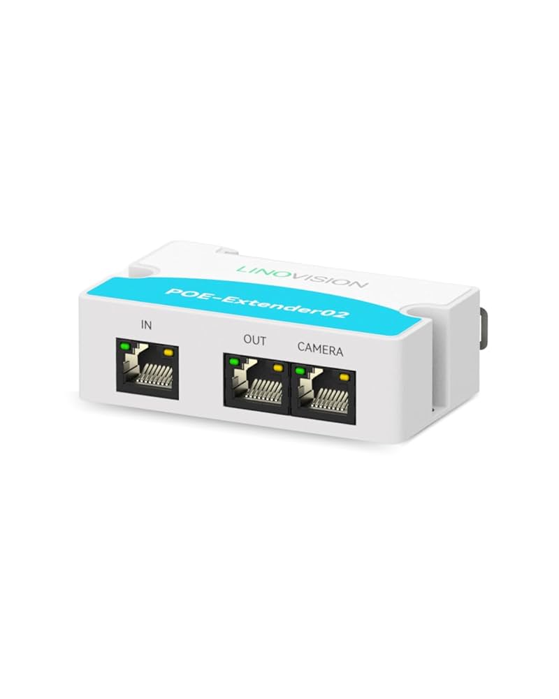Amazon | LINOVISION 2ポート POE 延長 エクステンダー Cat5/6